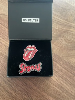 THE ROLLING STONES NO FILTER CONCERT 2021 BOX ENAMEL PIN SET OF 2 - Image 1 of 2