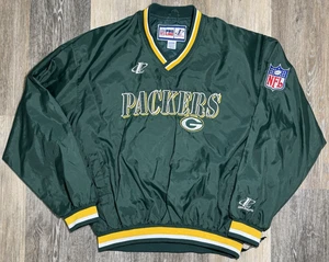 Chaqueta para hombre Green Bay Packers grande pulóver logotipo atlético línea profesional vintage - Imagen 1 de 11