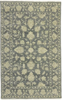 Hand-Knotted Floral Transitional Oriental Rug Foyer Hallway Decor Carpet 5X8 ft - Image 1 of 4