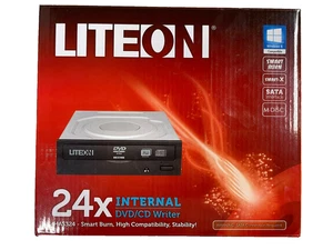 Lite-On 24x SATA Internal DVD/RW Optical Drives IHAS324 Black M-Disc Smart Burn - Picture 1 of 8