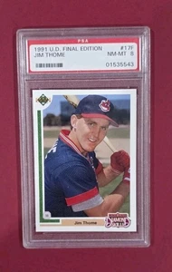 1991 UPPER DECK FINAL EDITION JIM THOME #17F * INDIANS * HOF * NM-MT PSA 8 - Bild 1 von 2