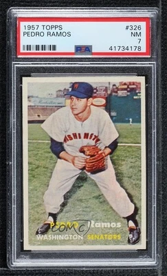 1957 Topps Scarce Series Pedro Ramos #326 PSA 7 - Image 1 of 2