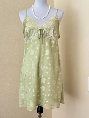 Camisón de colección Jones New York de gasa transparente verde en capas talla L Y2K Foto 1 de 4