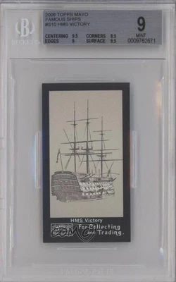 2008 Topps Mayo Ships Mini HMS Victory #S-10 BGS 9 MINT - Image 1 of 2