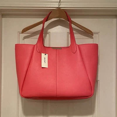 On 34th Azriell Extra Large Tote Handbag Purse Peony Coral Color Lots Of Pockets - Изображение 1 из 4