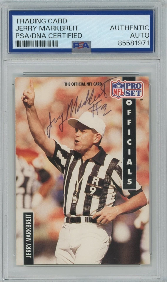 Jerry Markbreit 1991 Pro Set Future HOF? PSA/DNA Signed Auto Autographed - Image 1 of 1