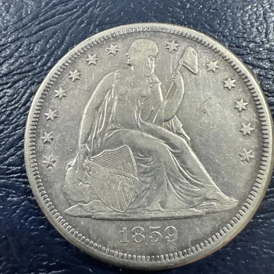 1859-0 Seated Liberty Dollar VF Details Nice Coin - Image 1 of 2