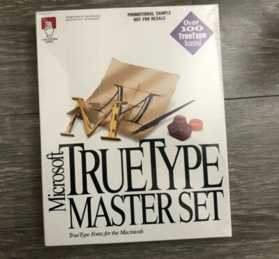 Microsoft True Type Master Set for Macintosh Promo Sample New/Rare - Image 1 of 4