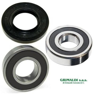 KIT CUSCINETTI E ANELLO TENUTA PER LAVATRICE 6305-2RS 6306-2RS - Immagine 1 di 2