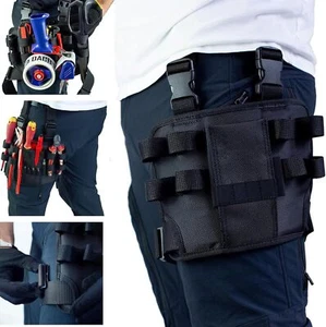 Bolsa de herramientas de reparación alrededor de la pierna bolsa con clip para cinturón pequeña bolsa de trabajo eléctrica - Imagen 1 de 6