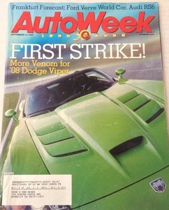 Autoweek Magazine Dodge Viper Frankfurt September 10, 2007 080417nonrh - Imagen 1 de 1