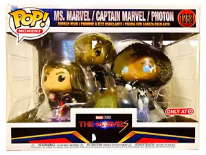 Funko Pop Moment 1258 Ms. Marvel /Captain Marvel/ Photon Bobble Head Figurines - Picture 1 of 6