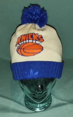 SWEET Adidas Trefoil NY New York Knicks Pom Beanie Winter Hat Cap EXCELLENT! - Image 1 of 4