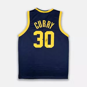 Stephen Curry Golden State Warriors Signed Autographed Pro Style Navy Jersey JSA - Picture 1 of 2