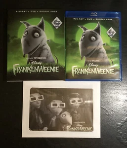 Frankenweenie (Blu ray + DVD) w/DMC Glow In The Dark SlipCover+Lithograph - Picture 1 of 9