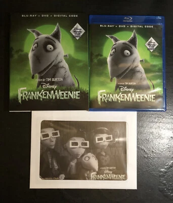 Frankenweenie (Blu ray + DVD) w/DMC Glow In The Dark SlipCover+Lithograph - Image 1 of 4