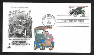 #3022 32c -Antique Auto -1899 Winston -Cartoon Character on ArtCraft FDC - Picture 1 of 2