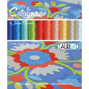 Moda AURIFIL THREAD 50wt CATALINA Fig Tree 10 SPOOLS 100% Cotton 220 - Picture 1 of 1