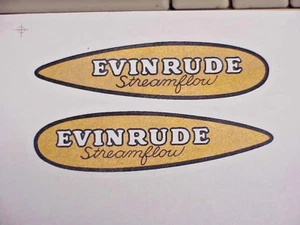 Evinrude Streamflow Bicycle Decal Set of two 1930s Water Slide like orignal - Picture 1 of 3