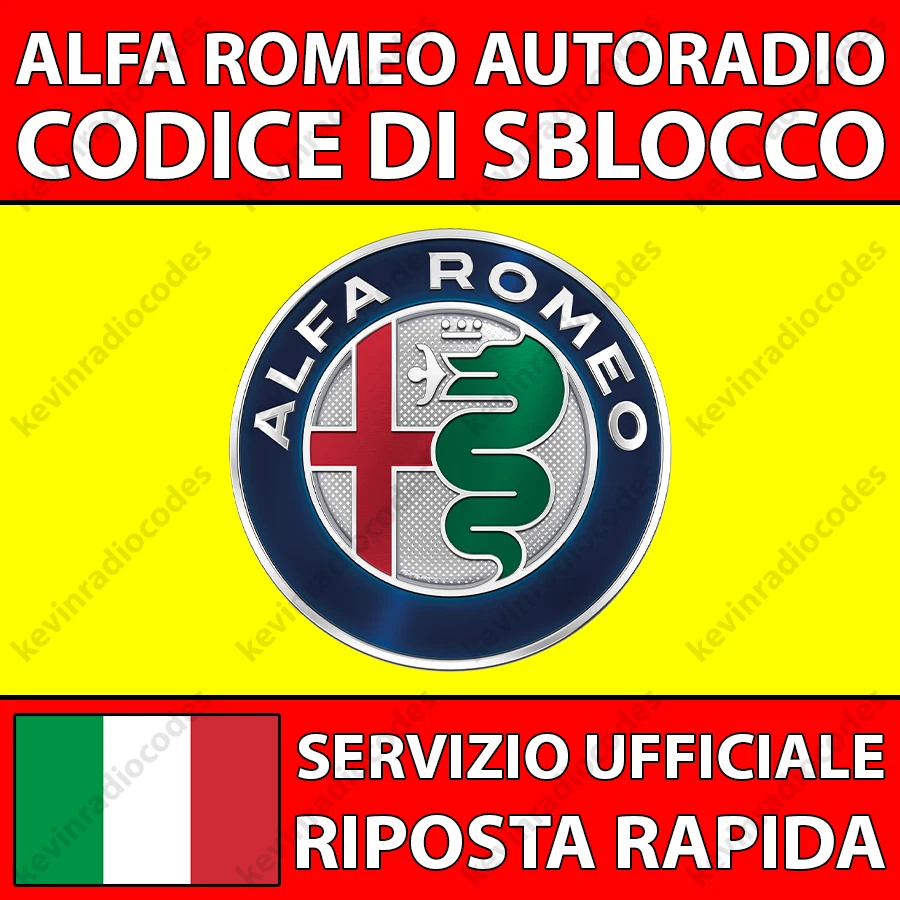 ✅ALFA ROMEO RADIO CODICE DI SBLOCCO 147 156 159 164 4C BRERA GIULIETTA GT GTV✅ - Immagine 1 di 4