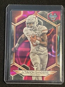 2023 Bowman Best U Ja'Tavion Sanders Pink Lava Refractor /100 RC Carolina - Bild 1 von 3