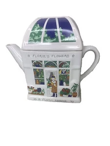 Tetera Wade England acentos flores flores - Imagen 1 de 10