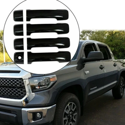 For 2007-2021 Toyota Tundra 2008-2022 Sequoia GLOSS BLACK 4 Door Handle COVERS Foto 1 de 4