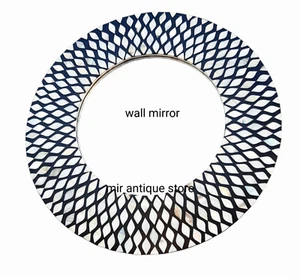 Dekorativer Harz Epoxid 15" runder Spiegel schöner Spiegel Badezimmer Wohndeko - Bild 1 von 6