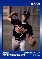 1990 Elizabethton Twins Star #3 Jose Bethancourt La Victoria Venezuela VZ Card