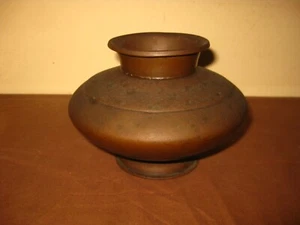 ANTIGUO FRASCO CANÓPICO EGIPCIO FUNERARIO JARRÓN DE COBRE PARA UNGÜENTOS - Imagen 1 de 4