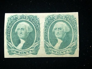 ESTADOS CONFEDERADOS DE AMÉRICA: COMO NUEVO #13 PAR NH OG ELECCIÓN MÁRGENES GRANDES CV $100+ - Imagen 1 de 2