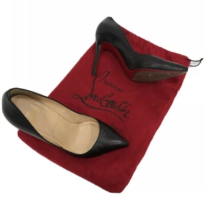 Christian Louboutin Mujer Simple Pump Tacones Altos 3.5” Cuero Negro Talla 36.5 - Imagen 1 de 10
