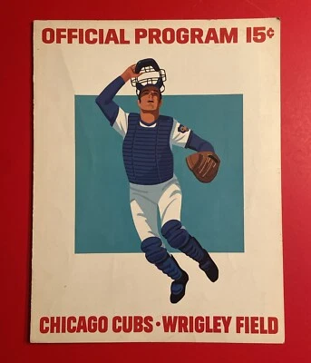 1973 CHICAGO CUBS PHILADELPHIA PHILLIES MLB Baseball Program Scorecard SCHMIDT - Image 1 of 4