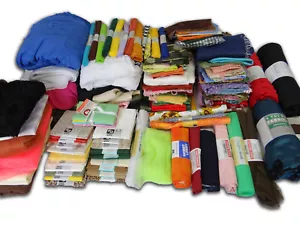 Estate Lot 28 Lbs Hobby Fabric Rolls Yards Squares Fat Quarter Quilting Remnants - Picture 1 of 14