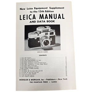 Leica Manual and Data Book Camera Equipment Supplement 13th Ed 1958 Photos VTG - Picture 1 of 13