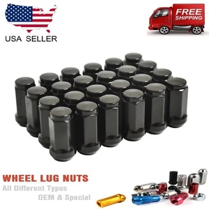 24PCS BLK Ford EXPEDITION F150 NAVIGATOR 14X2 THREADS BULGE ACORN 2" LUG NUTS - Picture 1 of 3