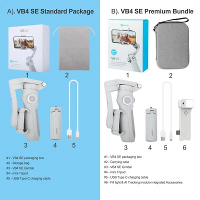 FeiyuTech VB-4SE Foldable 3-Axis Gimbal Stabilizer for Smartphone 【Optional Set】 - Image 1 of 4