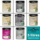 Crown 5L Silk Emulsion Paint Breath Easy For Walls Ceilings - All Colours  Cheap