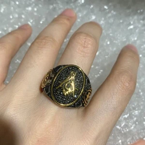 Neu Herren Jungen Freimaurer Freemason Edelstahl Freimaurer Ring Freemasonry Schmuck - Bild 1 von 8
