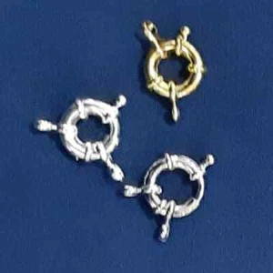 CLASPS,(BRASS)SPRING RING#GOLD#SILVER#METAL COLOUR 10 PCS LOT - Picture 1 of 1