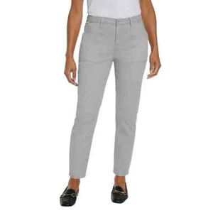 Banana Republic Ladies' High Rise Twill Pants | Gray | Sz-12 - Picture 1 of 4