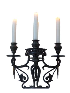 Gorgeous Antique Gothic French Centerpiece Candlestick Metal Candelabra end 19TH - Picture 1 of 12