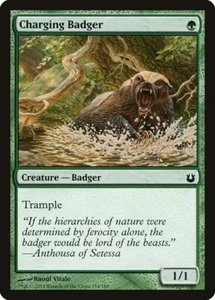 MTG C REGULAR - BNG: Born of the Gods LP- CHARGING BADGER 118/165 - Picture 1 of 1