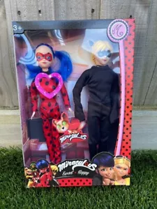 NEW 2pcs Miraculous Ladybug & Cat Noir Sweet Happy Action Figures Play Doll Toy - Picture 1 of 5