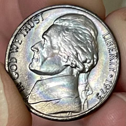 RARE 1973 Jefferson Nickel 5 Full Steps Circulated Regular/Business Strike Cover