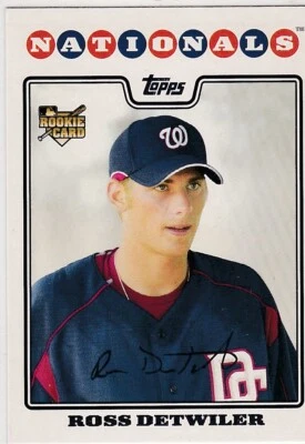 Ross Detwiler Nationals Pitcher 2008 Topps Card # 92 Near-Mint - Image 1 of 3