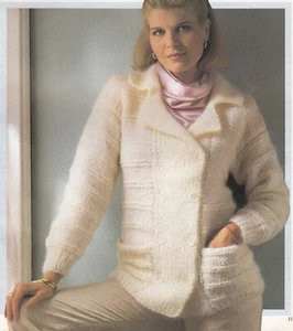 Jacket cardigan ladies size 81-107 cm knitting pattern copy 12 ply Chunky - Picture 1 of 2