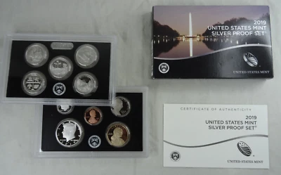 2019-S Silver Proof Set COA Box 10 Coins 90% US Mint NO CENT - Image 1 of 4
