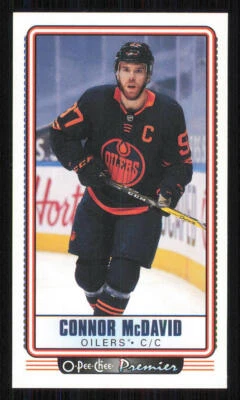 2021-22 O-Pee-Chee OPC Premier Tallboys #P1 Connor McDavid - Image 1 of 2
