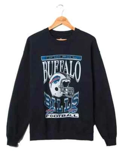 Felpa da uomo Buffalo Bills NFL Junk Food casco Flea Market Crew - Foto 1 di 8
